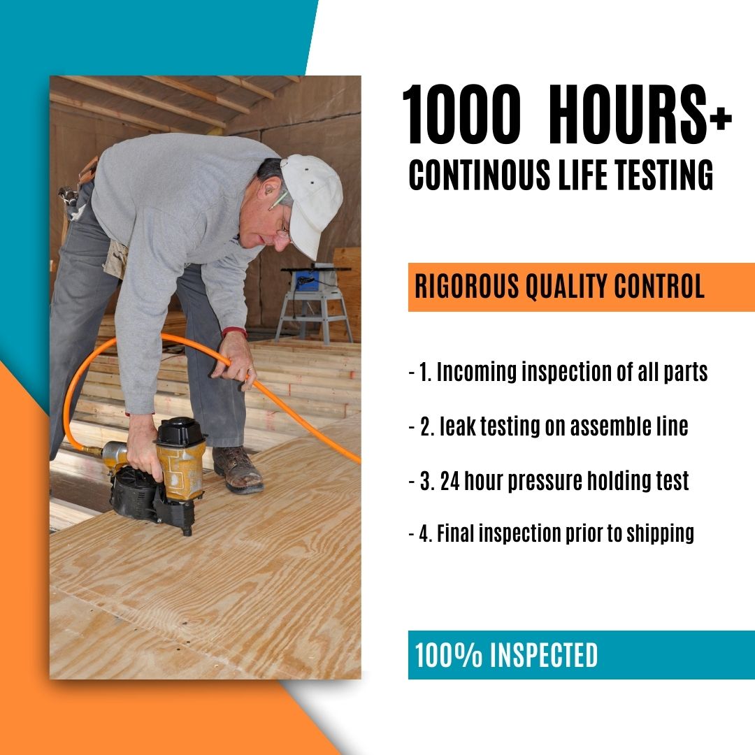 Limodot 1 HP Portable Oil-Free Air Compressor, 60dB Ultra Quiet With 2 Gallon Durable Steel Air Tank, 2.5 CFM at 90 PSI, Fast 14s Recovery Time, Ideal For Shop, Garage, Nail Gun, Pneumatic Tools