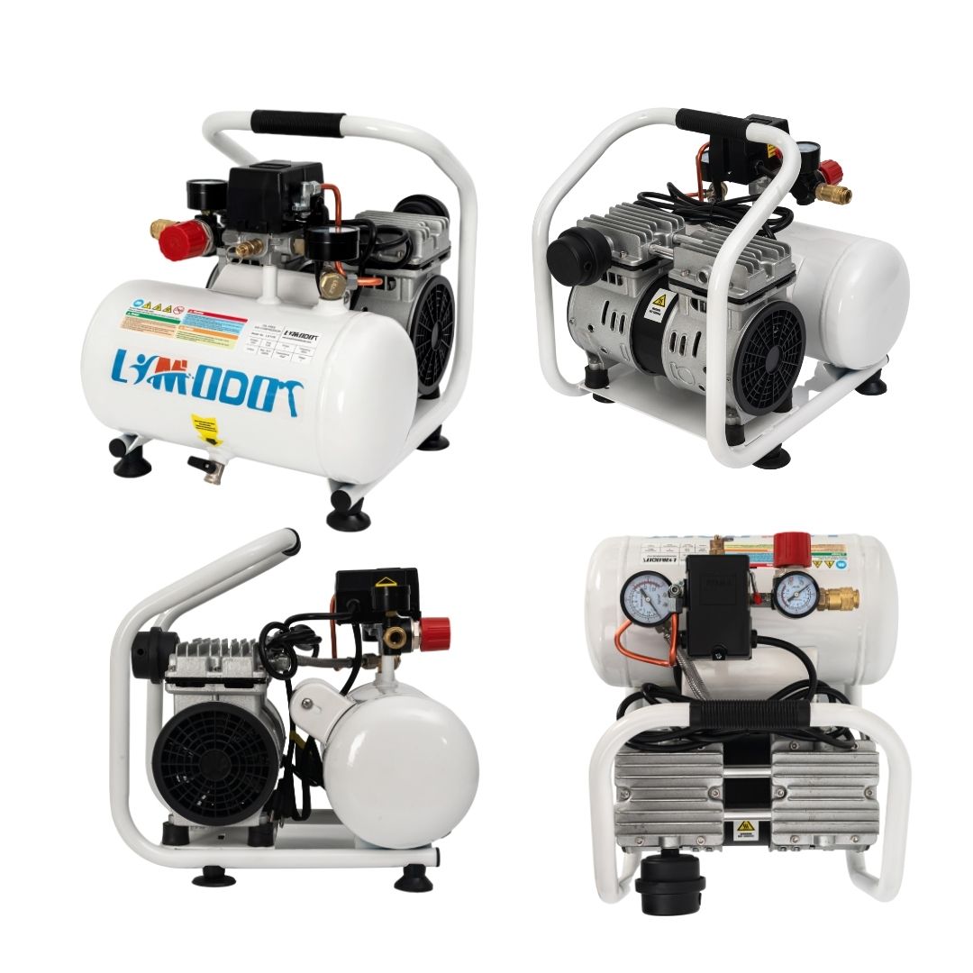 Limodot Ultra Quiet Air Compressor Portable, 60 dB, Silent and Electric for Car and Bike Tires, Nail Gun, and Pneumatic Tools, Garage, Shop, or Mechanic Accessories,
